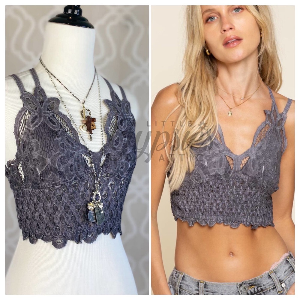 POL Longline Mineral Wash Lace Bralette - Picture 10 of 12